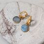 The Circle Labradorite Earrings, thumbnail 2 of 6