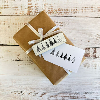 Large Christmas Trees Rubber Stamp For Holiday Crafting D14, 4 of 4