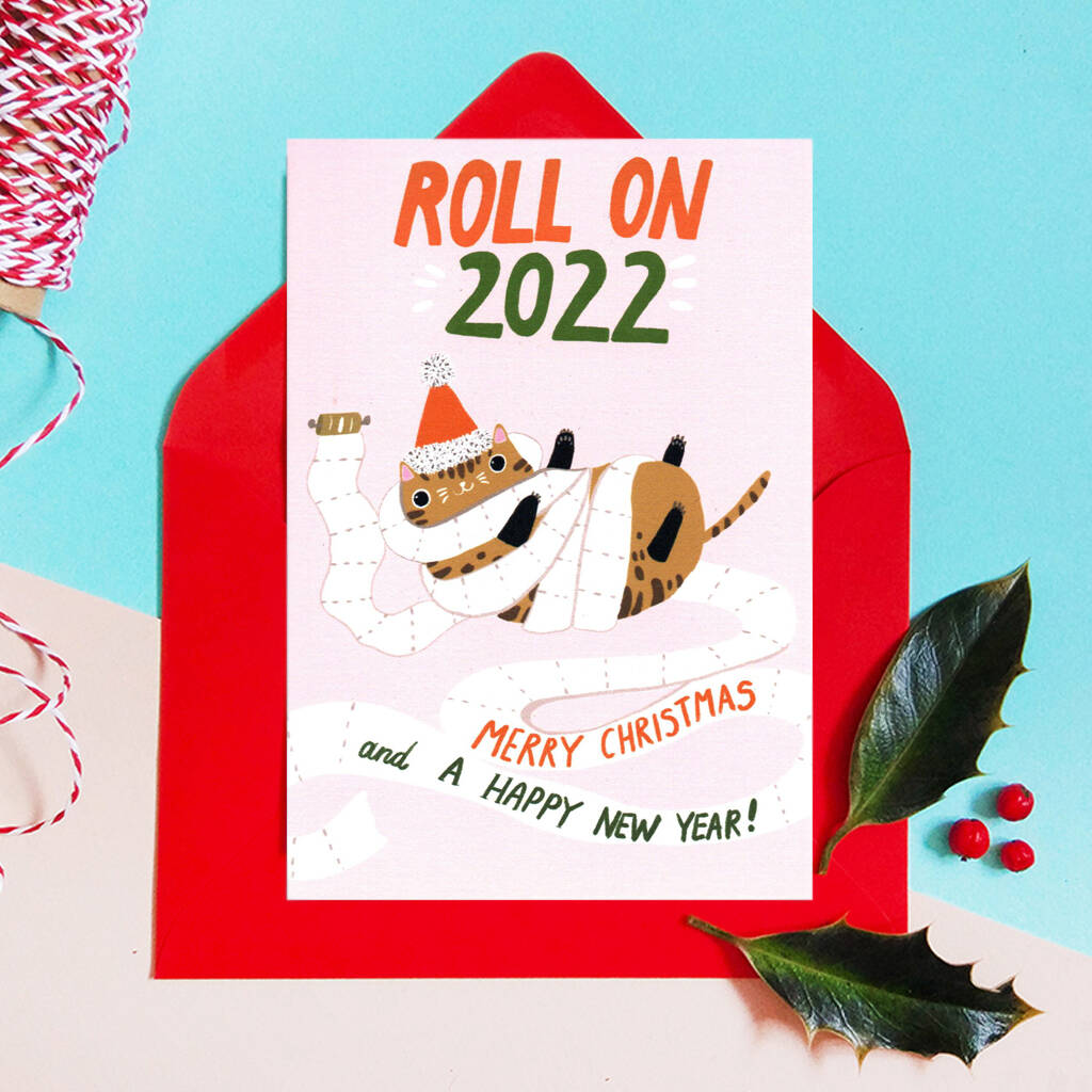 Funny Merry Christmas And Happy New Year 2022 Images Roll On 2022 Merry Christmas And A Happy New Year Card By Forever Funny |  Notonthehighstreet.com