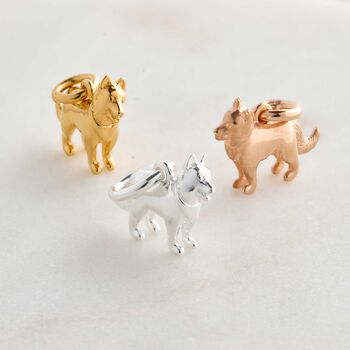 Border Collie Dog Personalised Silver Charm, 2 of 11