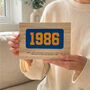 Personalised Year Milestone Giant Wooden Block For Birthday Or Anniversary Gift, thumbnail 4 of 9