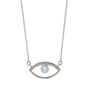 Eye Of Intuition Topaz Necklace Silver Or Gold Plated, thumbnail 2 of 11