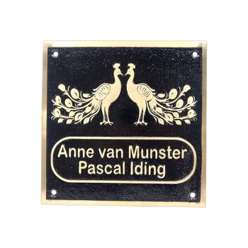 Personalised Peacock Design Address Plaque, 3 of 7