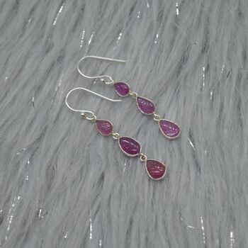 Ruby Earrings Dangle Drop, 3 of 8