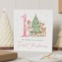 Personalised Niece First Christmas Reindeer Card, thumbnail 1 of 7