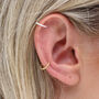 18ct Gold Plated Or Sterling Silver Bead Edge Ear Cuffs, thumbnail 2 of 8