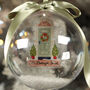 Front Door New Home Snowy Acrylic Christmas Tree Bauble, thumbnail 4 of 7