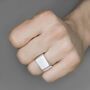 Men's Rectangular Sterling Silver Signet Ring, thumbnail 2 of 4