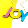 'Joy' Acrylic Necklace, thumbnail 3 of 5