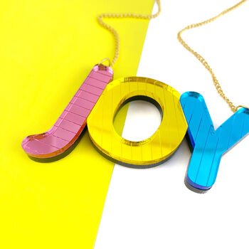 'Joy' Acrylic Necklace, 3 of 5