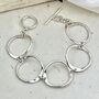 Chunky Sterling Silver Circle Link Bracelet, thumbnail 2 of 6