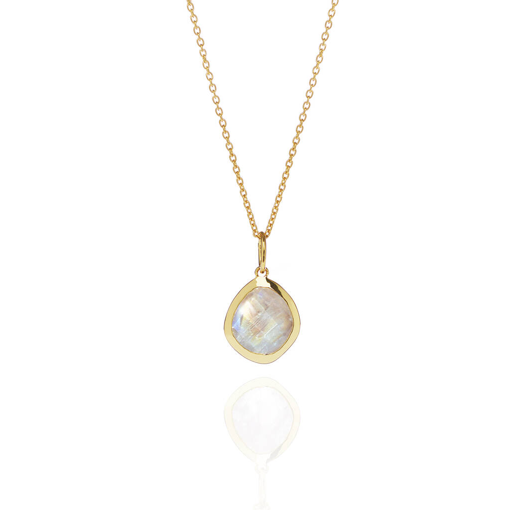 Moonstone Necklace 18 K Gold Vermeil By Sharon Mills London ...