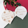 Personalised First Christmas Bauble Decoration, thumbnail 1 of 7