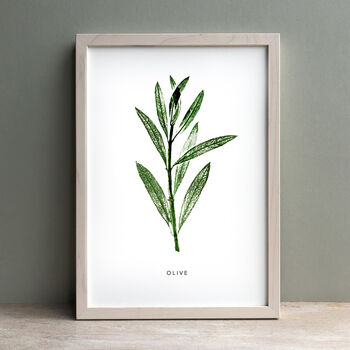 Personalised Olive Monoprint Fine Art Print, 4 of 6