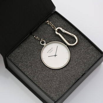 Modern Pocket Watch In Silver With Your Own Handwriting, 5 of 7
