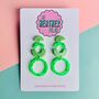 Link Geometric Glitter Earrings *More Colours Available*, thumbnail 3 of 4