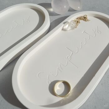 'Simplicity' Positive Affirmation Jewellery Dish, 3 of 10