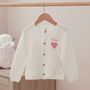 Personalised Little Love White Cardigan, thumbnail 1 of 5