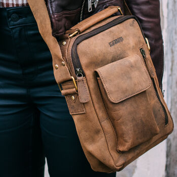 Personalised Leather Shoulder Bag, 2 of 12