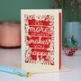 Do More Of What Makes You Happy Papercut Card, thumbnail 3 of 8