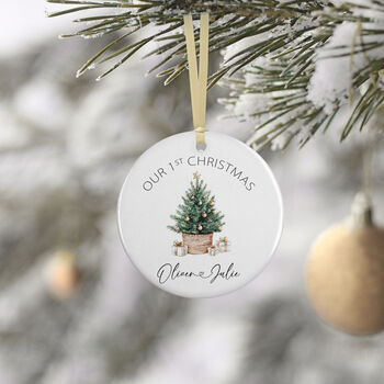 1st Christmas Couple Celebration Bauble, 3 of 6