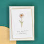 Miniature Engraved Flower Teacher Thank You Card, thumbnail 9 of 12