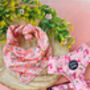 Pink Vintage Floral Dog Bandana, thumbnail 3 of 3