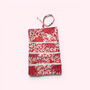 Cotton Jewellery Roll | Coral Pink And White Floral, thumbnail 3 of 6