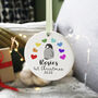 Baby First Christmas Rainbow Penguin Decoration, thumbnail 8 of 9
