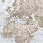 Giant Neutral World Map Mural, thumbnail 3 of 4