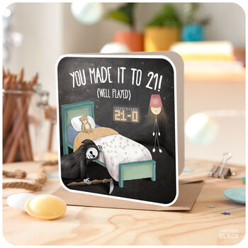 Funny 21st Birthday Greeting Card Son Daughter Niece Nephew Friend 21 Dark Sarcastic Cheeky Humour, 4 of 6