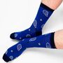 Men's Bamboo Socks Blue Tennis, thumbnail 1 of 4