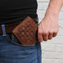 Personalised Woven Leather Rfid Protected Zip Wallet, thumbnail 3 of 6