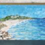 Swanpool Beach, Falmouth Cornwall Upcycled Collage Card, thumbnail 1 of 3