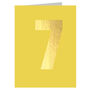 Mini Gold Foiled Number Seven Card, thumbnail 2 of 5