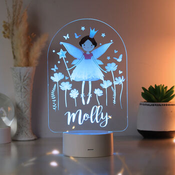 Personalised Fairy LED Colour Changing Night Light, 8 of 9