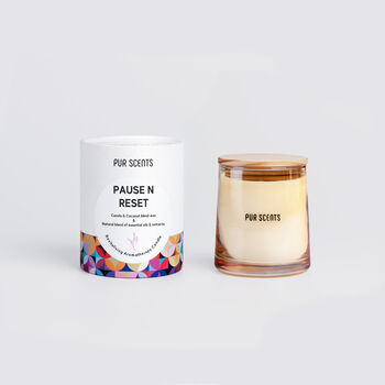 Pause N Reset! Revitalising Aromatherapy Scented Candle, 3 of 8