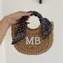 Personalised Bandana Wicker Basket Bag, thumbnail 3 of 5