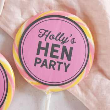 Personalised Bold Pastel Hen Party Giant Lollipops, 2 of 5