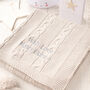 Unisex Luxury Cable Knitted Baby Blanket, thumbnail 3 of 12