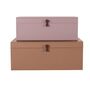 Metal Storage Trunk With Leather Detail, thumbnail 3 of 10