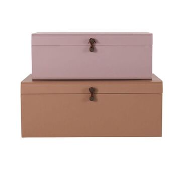 Metal Storage Trunk With Leather Detail, 3 of 10