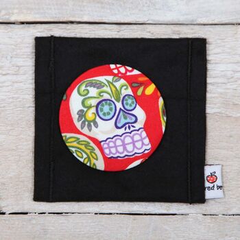 Sugar Skull Handbag Or Pocket Mirror, Three Colours, 2 of 4