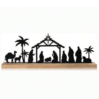 Personalised Nativity Scene With Wooden Base, 3 of 4