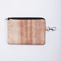 Tie And Dye Brown Silk Zipped Pouch Bag, thumbnail 3 of 4