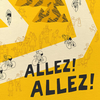 Grand Tour Cycling Art Poster, Gift For Cyclist, 6 of 8