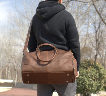 Leather Weekend Bag, 11 of 12