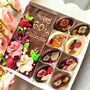 Vegan Personalised Chocolate Hibiscus Flower Gift Box, thumbnail 1 of 9