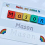 Personalised Childrens School Name Mat, thumbnail 1 of 4