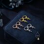 Ankh Huggie Hoop Earrings In Sterling Silver, thumbnail 6 of 10